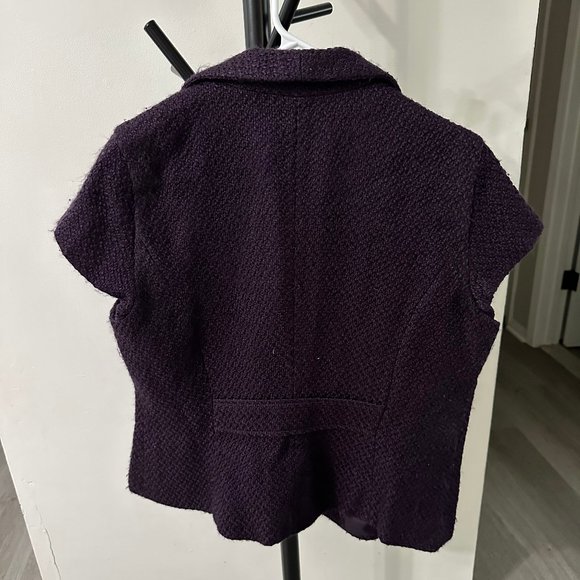Coldwater Creek Purple Shortsleeve Blazer - Picture 2 of 3